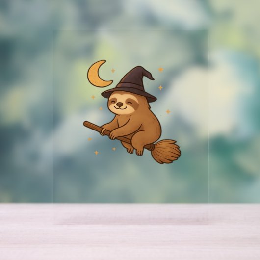 Ghost Hedgehog Librarian - Schattigee Halloween Acryl Bord (Neutraal)