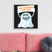 Ghost holding text canvas afdruk (Insitu (Woonkamer))