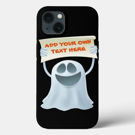 Ghost holding text Case-Mate iPhone case (Achterkant)