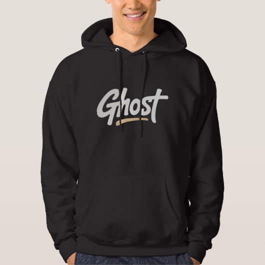 Ghost Hoodie – Typography Streetwear Design (Voorkant)