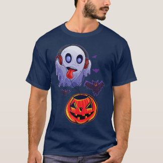 Ghost hoort muziek pomkin Halloween Costume Mannen T-shirt