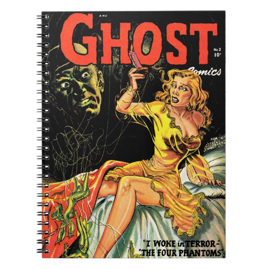 Ghost Horror Comics Lady Yellow Notitieboek (Voorkant)