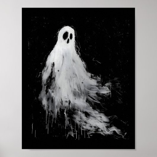 Ghost Horror Spooky Scary Halloween Grunge Aesthet Poster (Voorkant)