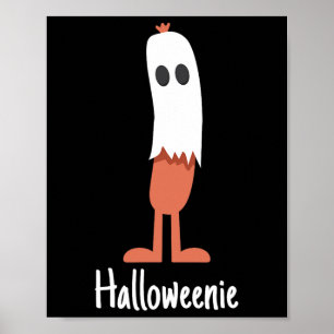 Ghost Hot Dog Halloweenie Kostuum Fun Food Hallowe Poster