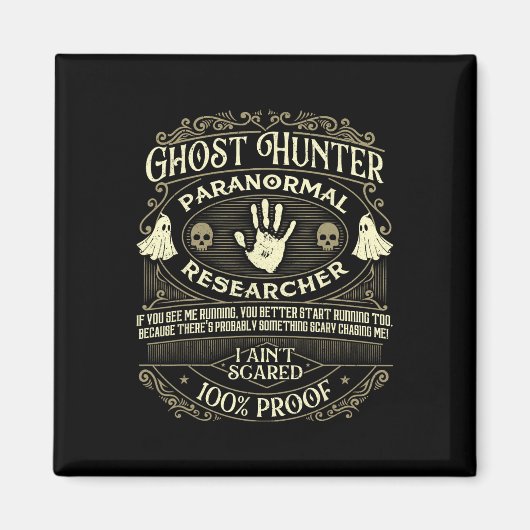 Ghost Hunter - Ghost Hunting Halloween Paranormal Magneet (Voorkant)
