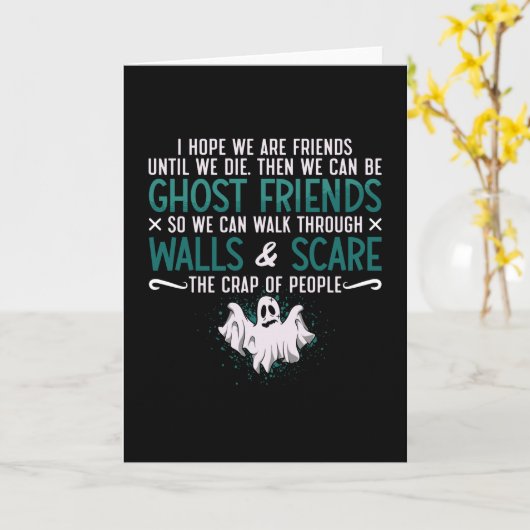 Ghost Hunter Ik hoop dat we bevriende paranormale  Kaart (Gele Bloem)
