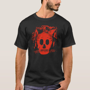 Ghost Hunting Haunted House and Skull T-shirt