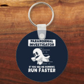 Ghost Hunting Paranormal Investigator Halloween Sleutelhanger (Voorkant)