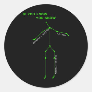 Ghost Hunting SLS Camera Stick Man Nieuwigheid Spo Ronde Sticker