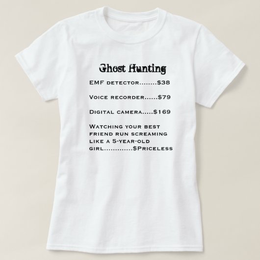 Ghost Hunting T-shirt (Design voorkant)