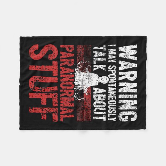 Ghost Hunting waarschuwt paranormale onderzoeker Fleece Deken (Voorkant (Horizontaal))