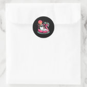 Ghost in Lifebuoy Flamingo op een zwembad Float Su Ronde Sticker (Tas)