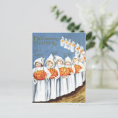 Ghost Jack O lantaarn pompoen kostuum Briefkaart (Staand voorkant)