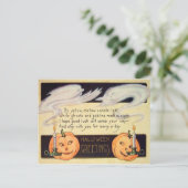 Ghost Jack O Lantern Candles Halloween Briefkaart (Staand voorkant)
