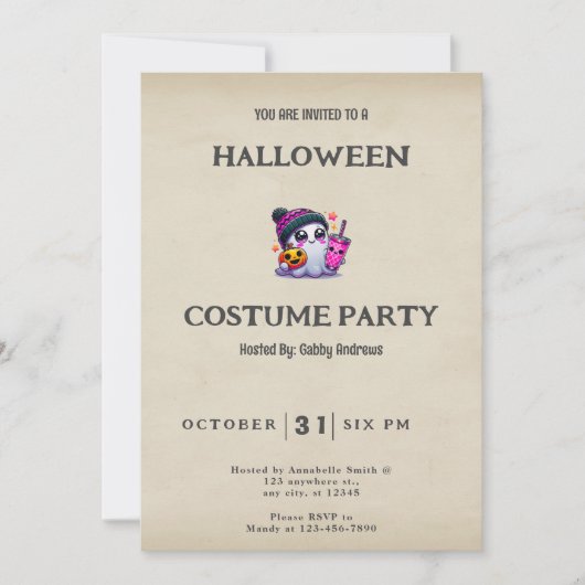 Ghost Jack-O' Lanterns krijgt Halloween Kaart (Voorkant)