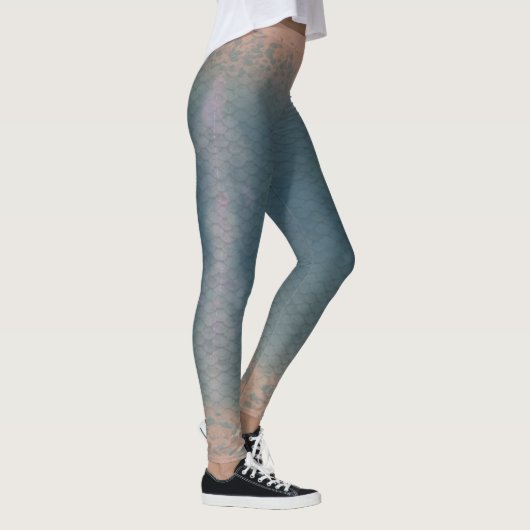 Ghost Jelly Mermaid schaal blended taille Leggings (Rechts)