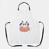 Ghost Kat in een pompoen Classic T-Shirt Schort (Voorkant)