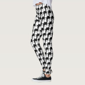 Ghost Kawaii Halloween Cute leggings Black (Gauche)