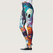 Ghost Kitten Pumpkin Snoep Halloween Leggings (Links)