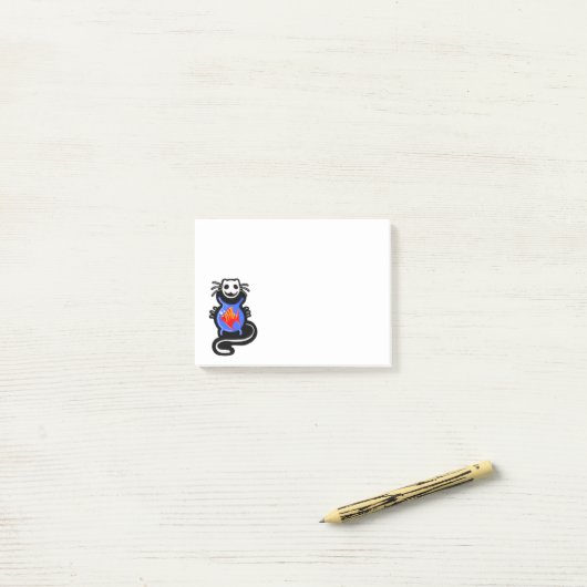 Ghost Kitty Cat Post-It Notes (Sur un bureau)