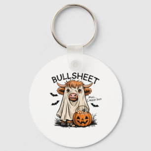 Ghost Koe Funny Halloween Spooky Moo Animal Costum Sleutelhanger
