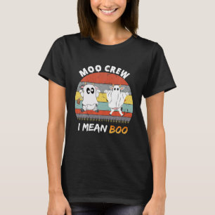 Ghost Koe Moo I Mean Boo Pumpkin Moon Halloween T-shirt