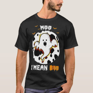 Ghost Koe Moo I Mean Boo Witches - grappige vintag T-shirt