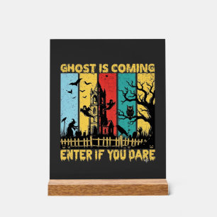 Ghost komt Halloween spookhuis heks Uil_ Acryl Bord