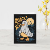 Ghost kostuum Schattige Duck Quack Ik bedoel Boo S Kaart (Gele Bloem)