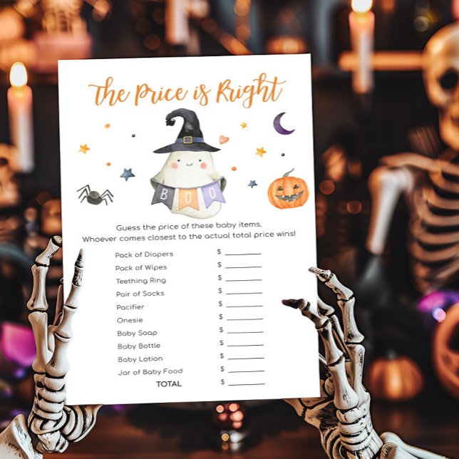 Ghost Little Boo De prijs is het juiste spel (Little Boo Baby Shower The Price is Right Game)