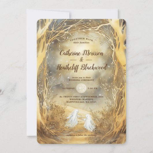 Ghost Love Faire-part de mariage (Devant)