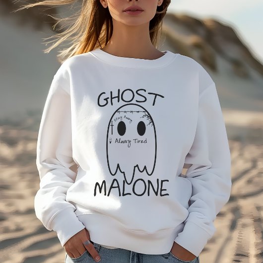 Ghost Malone Halloween Sweatshirt mignon Drôle cad