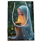 Ghost met een verjaardagscupcake medium cadeauzakje (Voorkant)