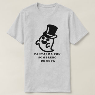 Ghost met hoge hoed en Spaanse tekst T-shirt