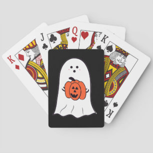 Ghost met Jack-o-Lantern Pokerkaarten