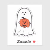 Ghost met Jack-o-Lantern Sticker (Vel)