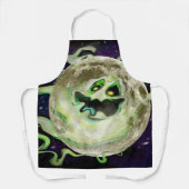 Ghost Moon Halloween Apron Schort (Voorkant)