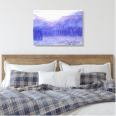 Ghost Mountains Valley Waterverf Landschap Canvas Afdruk (Insitu (Slaapkamer))