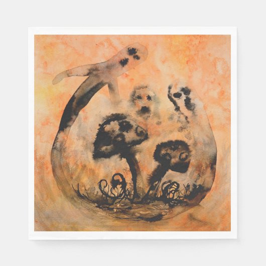 Ghost Mushrooms Papieren servetten (Voorkant)