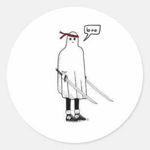 Ghost Ninja Ronde Sticker