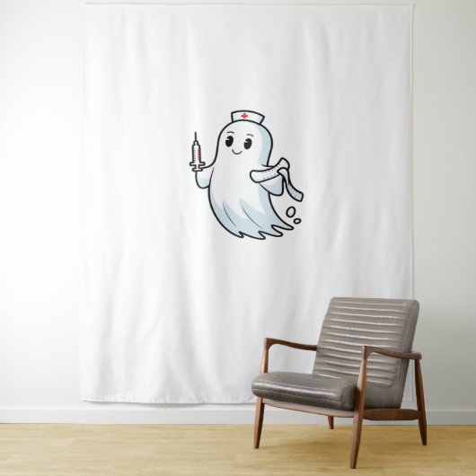 Ghost Nurse Classic T-Shirt_1 Wandkleed (In situ)