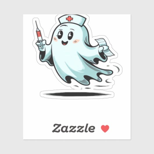 Ghost Nurse Classic T-Shirt_2 Sticker (Vel)