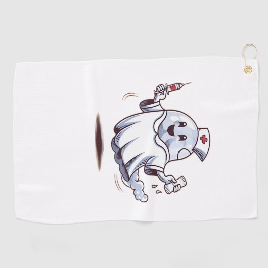 Ghost Nurse Classic T-Shirt Golfhanddoek (Horizontaal)