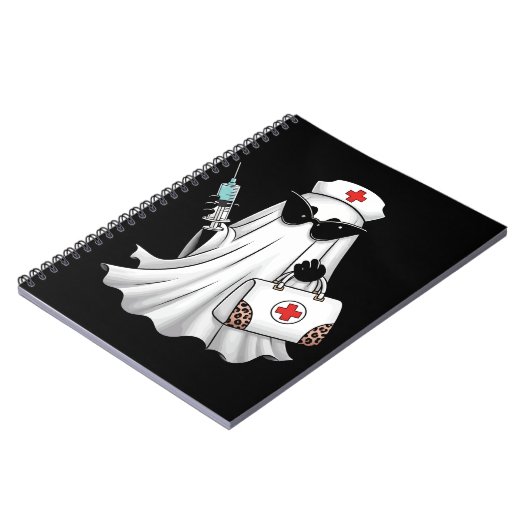 Ghost Nurse Halloween Notitieboek (Linkerzijde)