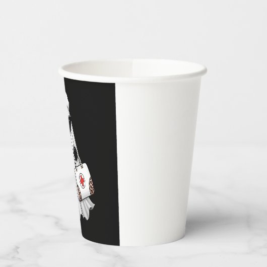 Ghost Nurse Halloween Papieren Bekers (Links)