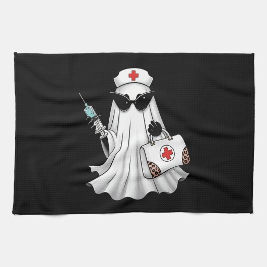 Ghost Nurse Halloween Theedoek (Horizontaal)