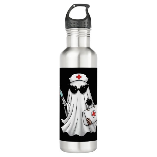 Ghost Nurse Halloween Waterfles (Voorkant)