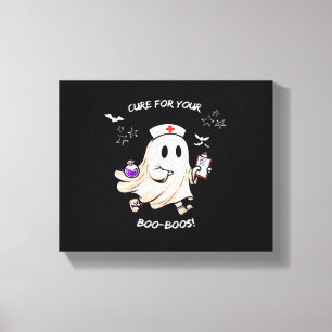 Ghost Nurse met magische drank - remedie voor je l Canvas Afdruk