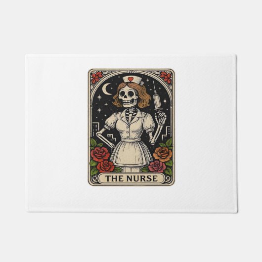 Ghost Nurse Spookily Caring en Whimically Haunt Deurmat (Voorkant)