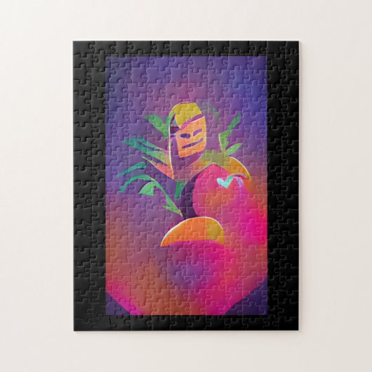 Ghost of a mango popsicle abstract digital art legpuzzel (Verticaal)